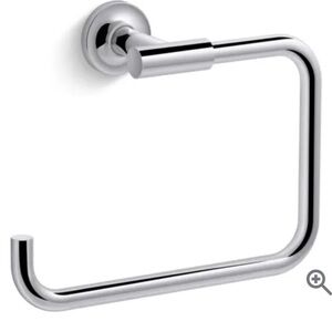 Sleek Silver Towel Holder